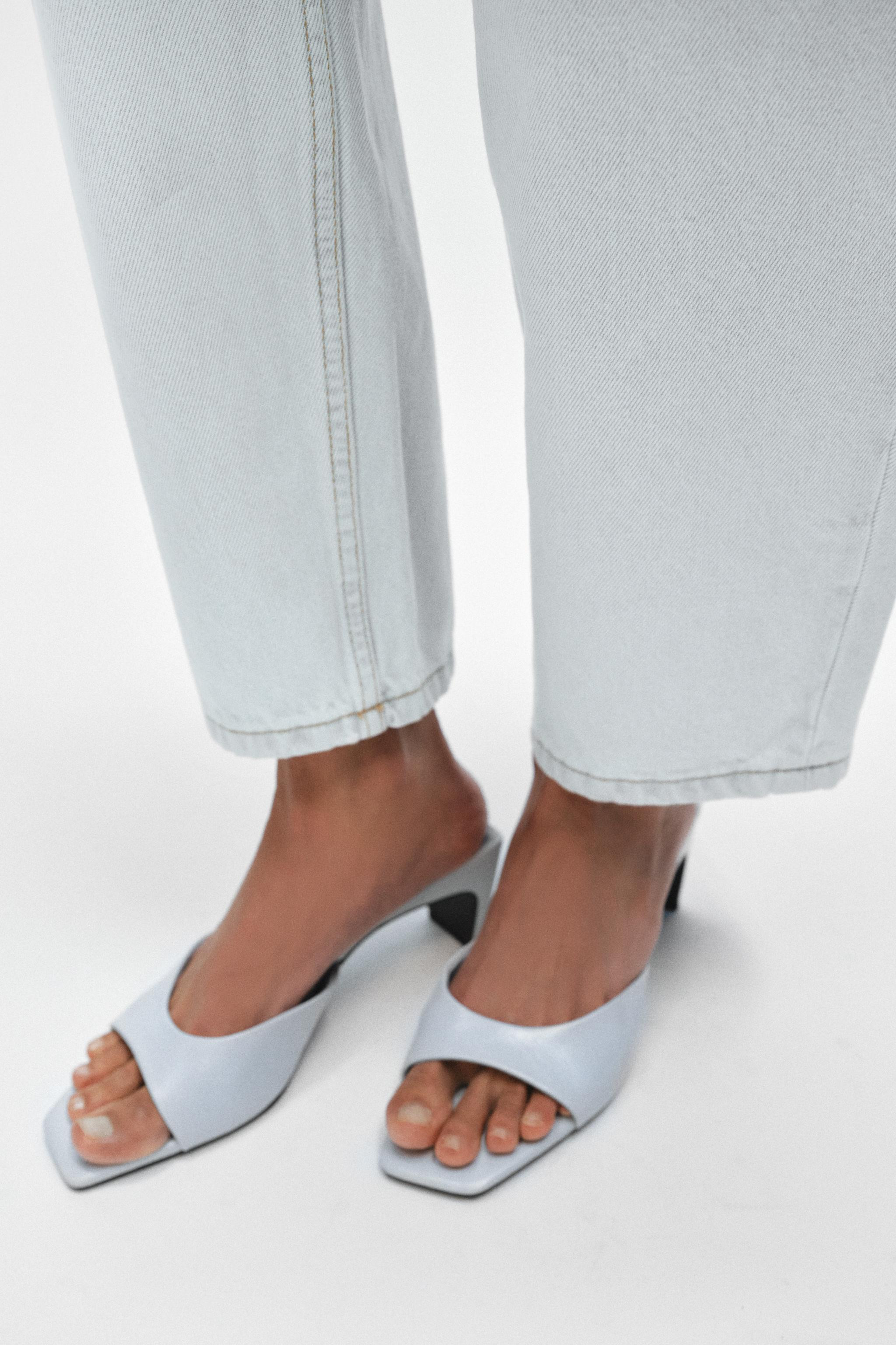 LEATHER HEELED MULES | Zara US