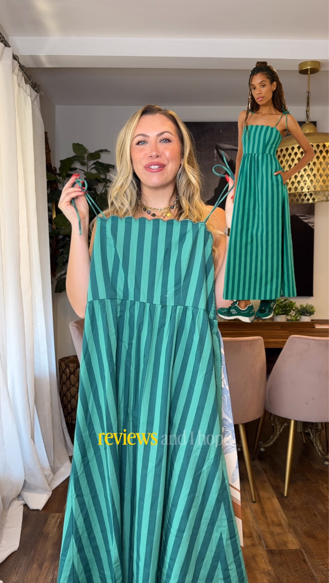 Cute striped summer dress, wearing a large. 

 #LTKootd #LTKSeasonal #LTKMidsize