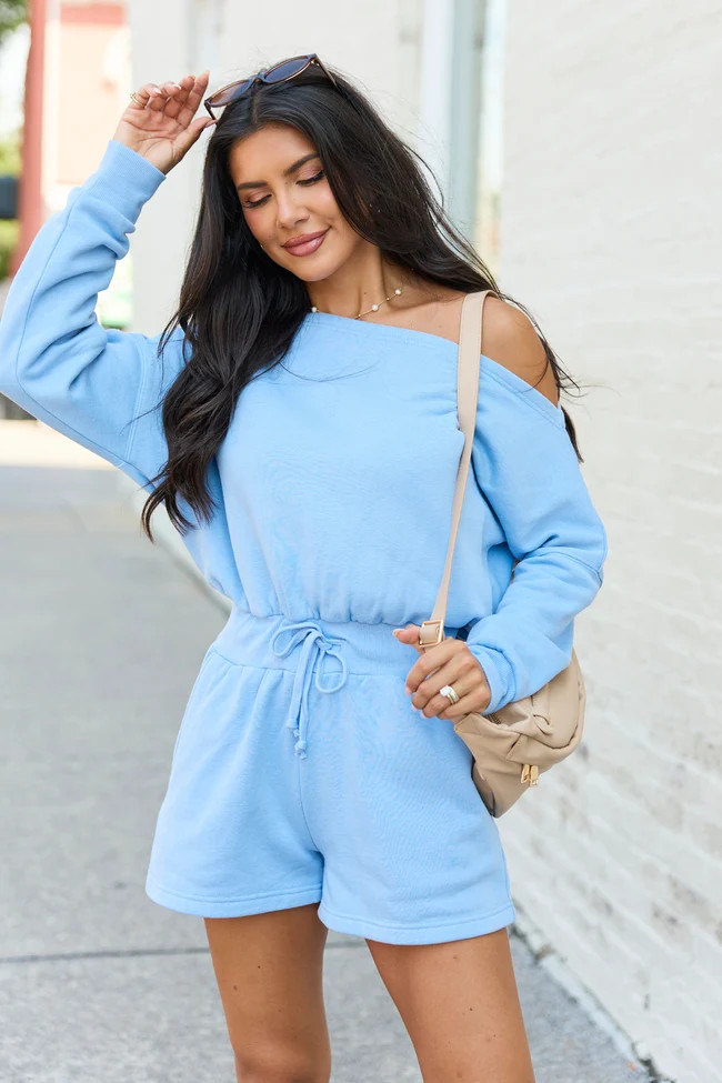 Learn As You Go Romper Blue | Pink Lily