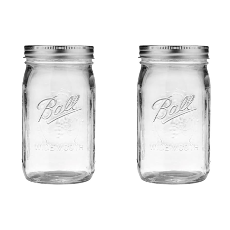 Ball Wide Mouth Glass Mason Jars with Lids and Bands, Used for Canning, Pickling, Juice, Jam, Jel... | Amazon (US)