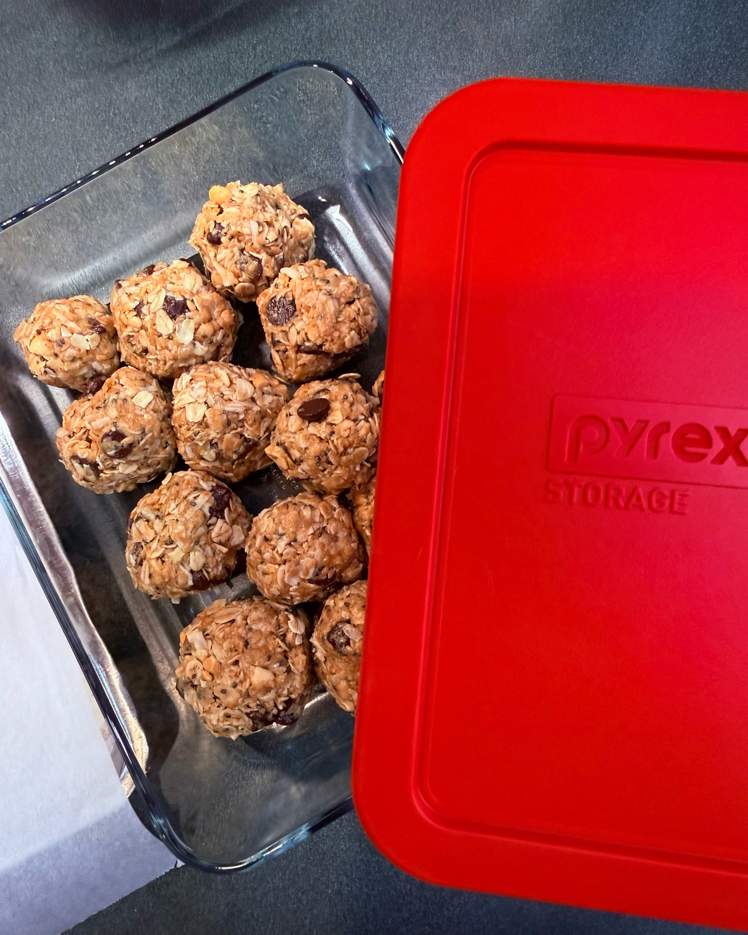 Love the energy ball recipe from Gimme Some Oven ~ Easy No-Bake Energy Balls, I make the dough, refriderate for 1 hour, roll into ball + store in the fridge for a week in this glass Pyrex dish. You can store them in a freezer ready container for up to 3 months. Enjoy!

#LTKdayinmylife #LTKHome #LTKfoodie