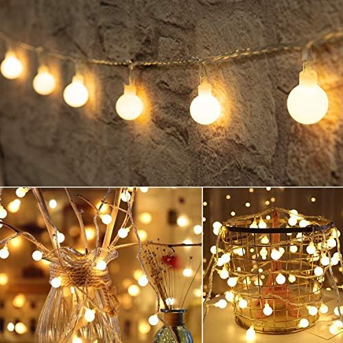 Globe String Lights, 33 Feet 100 Led Fairy Lights Plug in, 8 Modes with Remote Mini Globe Lights ... | Amazon (US)