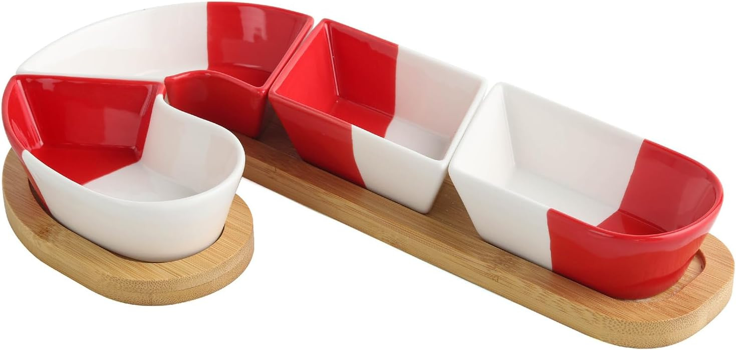 Christmas Serving Dishes, Christmas Serving Tray and Platters, Xmas Snack Tray, Removable Candy P... | Amazon (US)