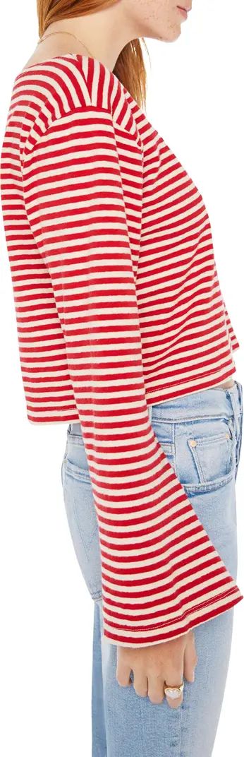 MOTHER The Skipper Bell Stripe Long Sleeve Cotton T-Shirt | Nordstrom | Nordstrom