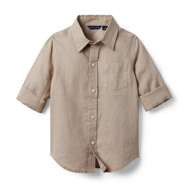 Linen Roll-Cuff Shirt | Janie and Jack