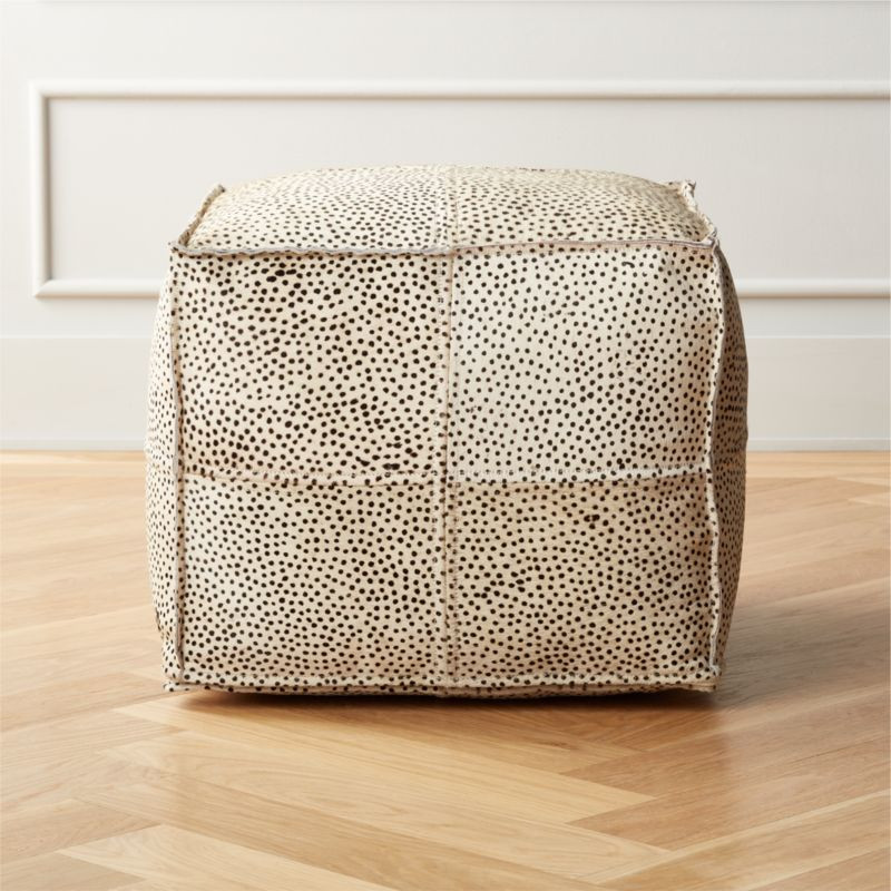 Dot Hair on Hide Pouf + Reviews | CB2 | CB2
