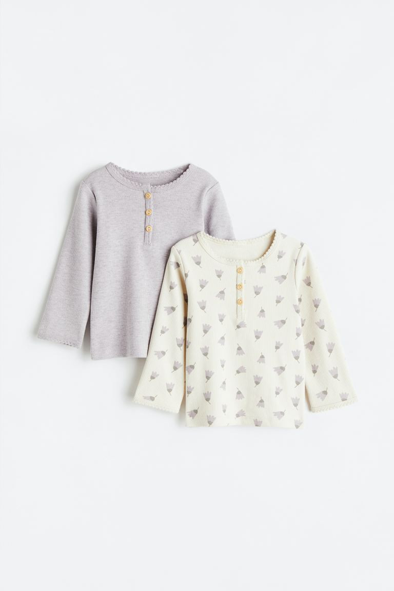 2-pack long-sleeved tops | H&M (UK, MY, IN, SG, PH, TW, HK)