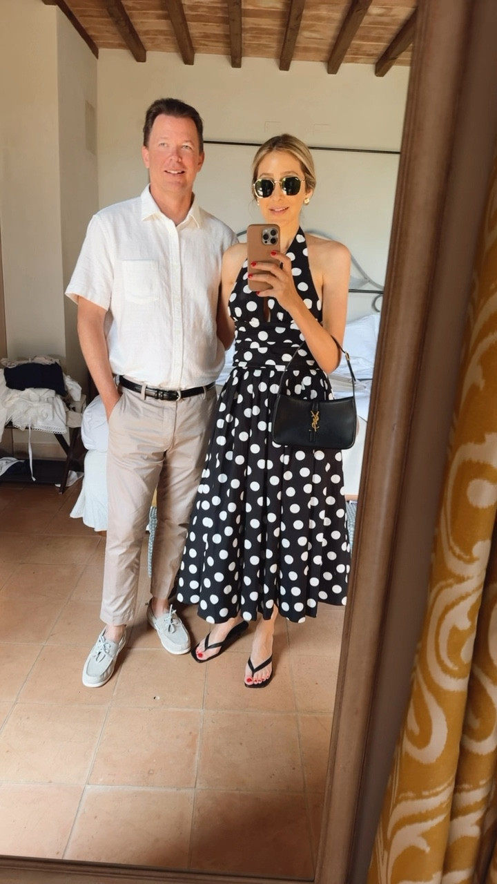 This polka dots set it’s gorgeous! I love that me an Eric it’s kind of matching looking like from the 50s. Fits true to size and I’m wearing size small 

#LTKStyleTip #LTKTravel #LTKSummerEdit