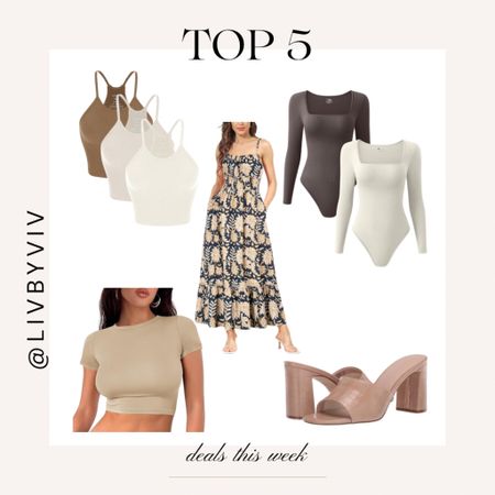 These are the Top Five curvy style deals of the week! Get them before they are gone. New deals start every Monday! 

#LTKsalealert #LTKfindsunder50 #LTKmidsize