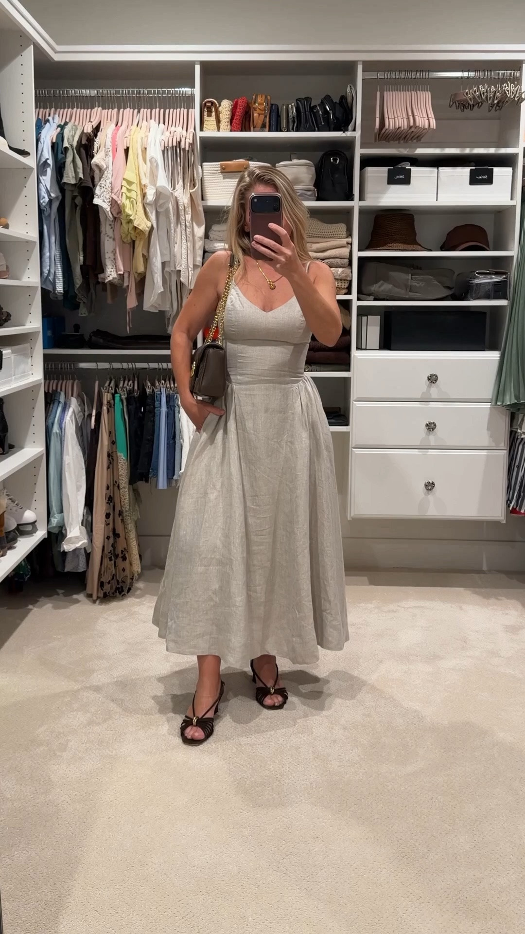 Every piece in my signature wardrobe has to earn its place.

I kept this linen dress because it checks every box:

• It fits beautifully through the bodice without feeling restrictive.
• The linen has enough structure to hold its shape while still feeling effortless.
• The soft neutral color works with nearly every accessory I own.
• I can wear it to brunch, on vacation, to dinner, or to a summer event just by changing the shoes and bag.

I actually returned a similar dress because the bust didn’t fit well and the fabric felt too full. This one simply works better for my body and my lifestyle.

That’s become my rule: I don’t keep pieces because they’re pretty—I keep them because I know I’ll reach for them again and again.

This one earned its spot.

Everything I’m wearing is linked in my LTK. 🤍

#LTKootd #LTKPetite #LTKSeasonal