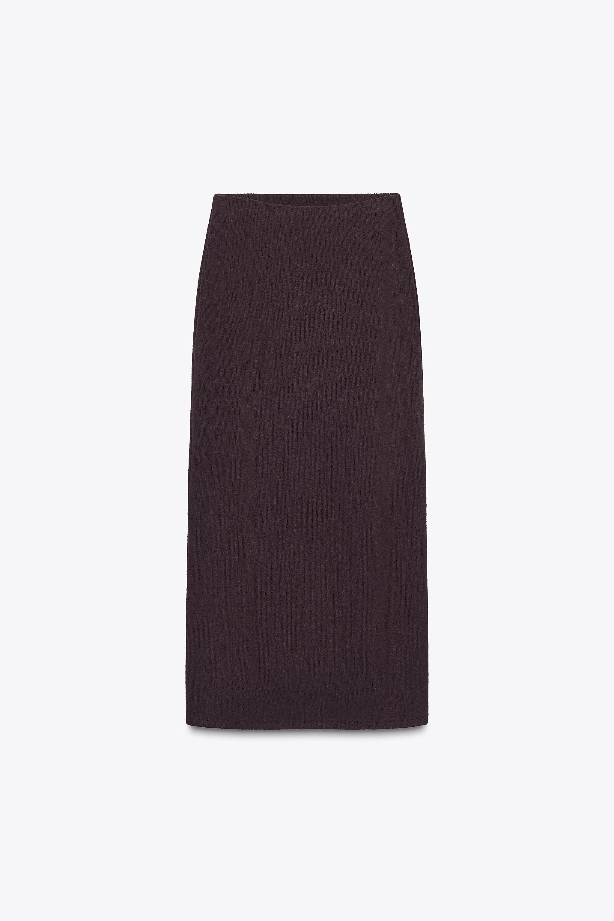 CUT-OUT KNIT MIDI SKIRT | Zara US