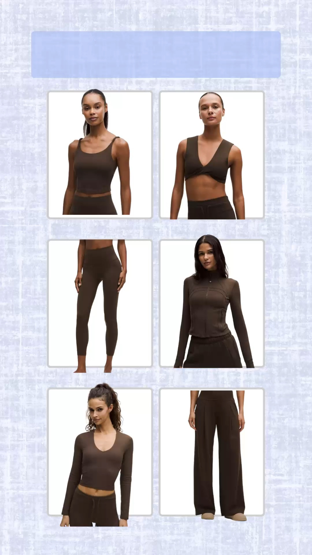 Lululemon new arrivals include this chestnut Brown, which is beautiful.

Leggings, tights, brown leggings, brown tights, workout clothes, workout sports bras, Lululemon bras, Lululemon leggings, over 40, Lululemon tops, workout tops, workout pants, workout bras

#LTKfitnessgoals #LTKActive #LTKOver40