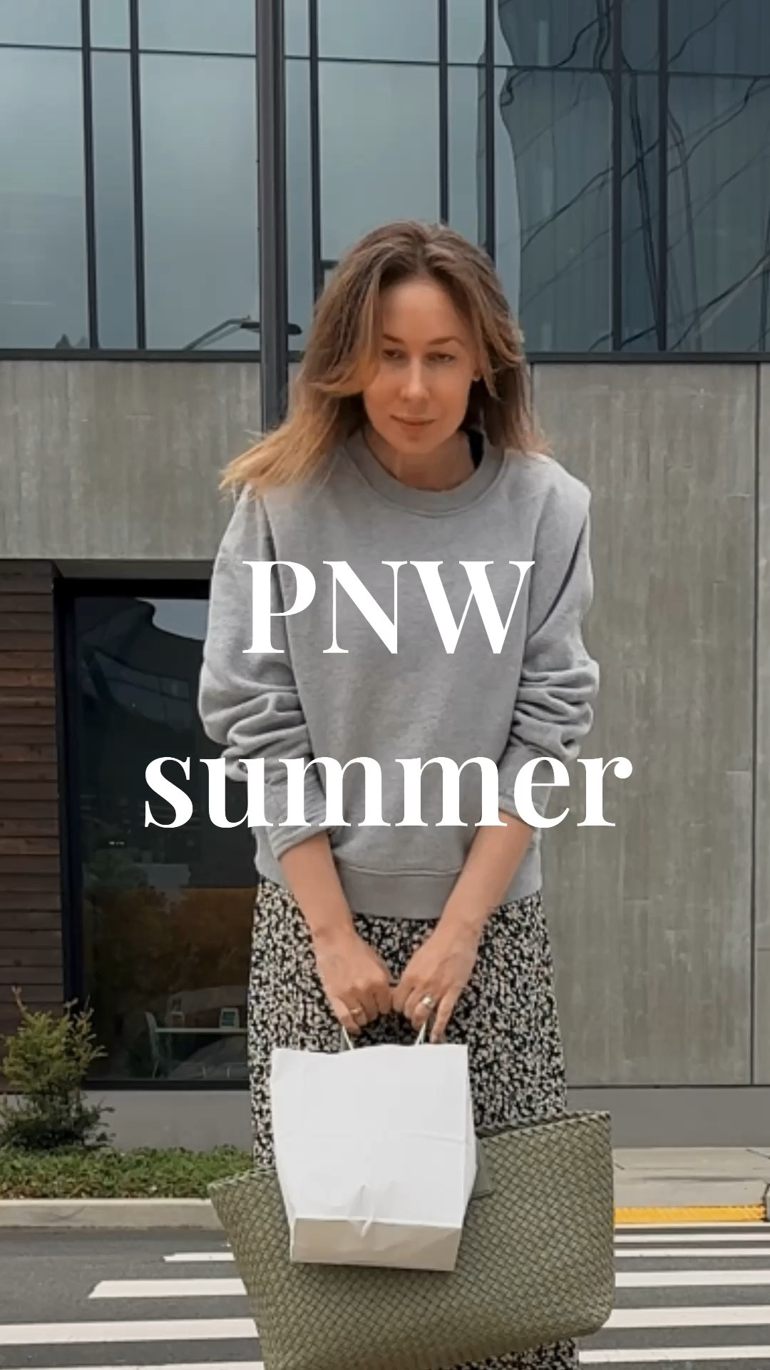 Low 60s but I’m in denial: wearing my spaghetti strap dress with asymmetrical skirt (Zadig & Voltaire, on sale rn) + & Other stories sweatshirt + Gucci horsebit loafers + Bottega Veneta Cabat bag. #LTKVideo 

#LTKSeasonal #LTKSaleAlert