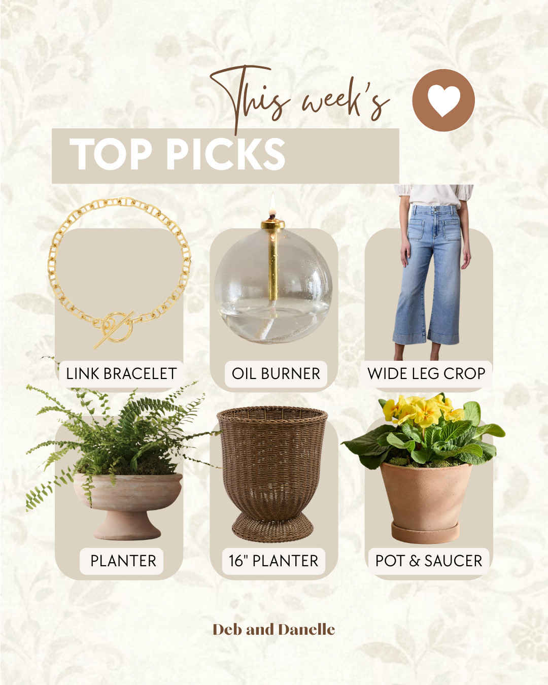 These were our most-loved items of the week, including my new oil burning lamp, planters, pot and saucer, and a great pair of denim pants.  

 #LTKSeasonal #LTKHome #LTKMidsize