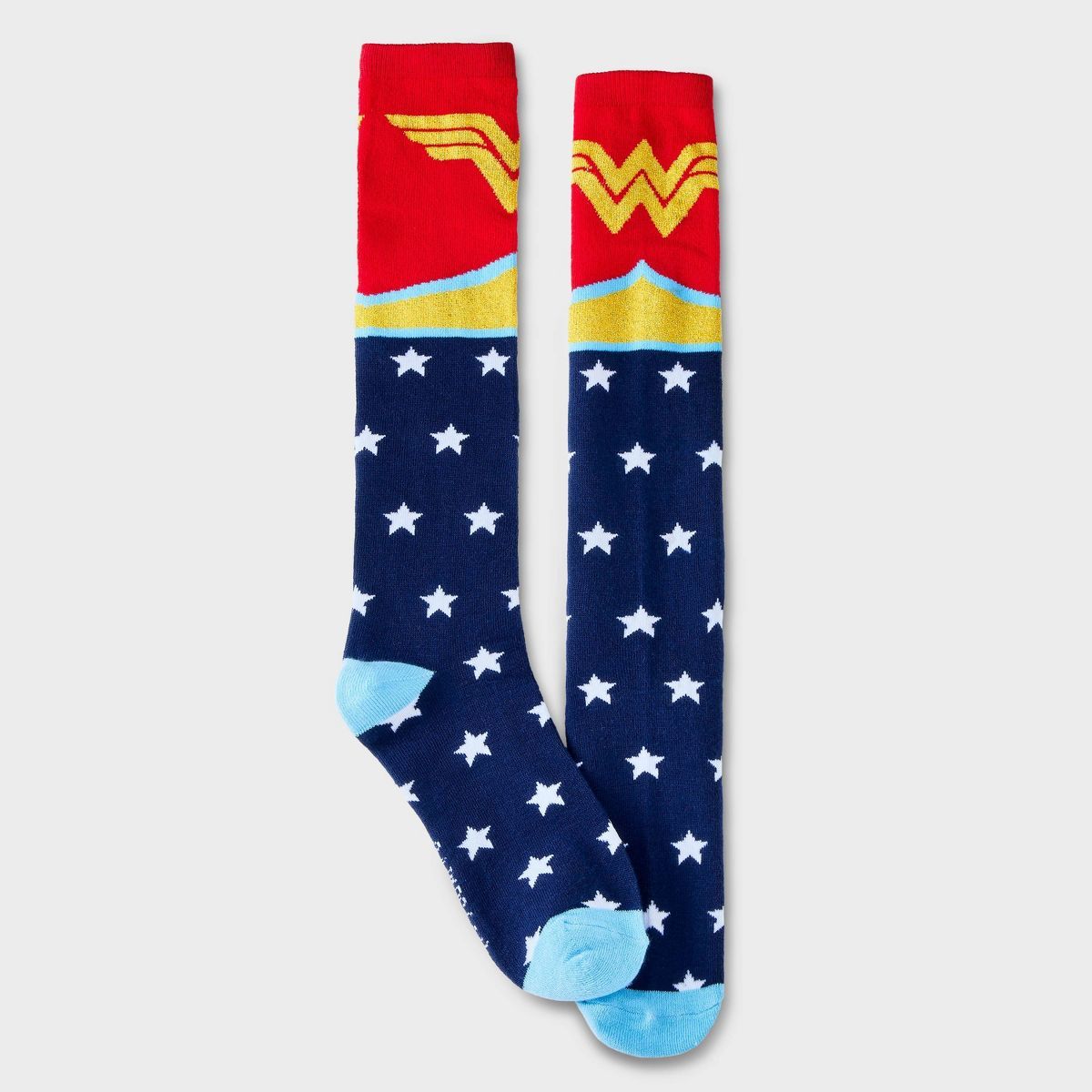 Women's Wonder Woman Knee High Socks - Blue 4-10 | Target