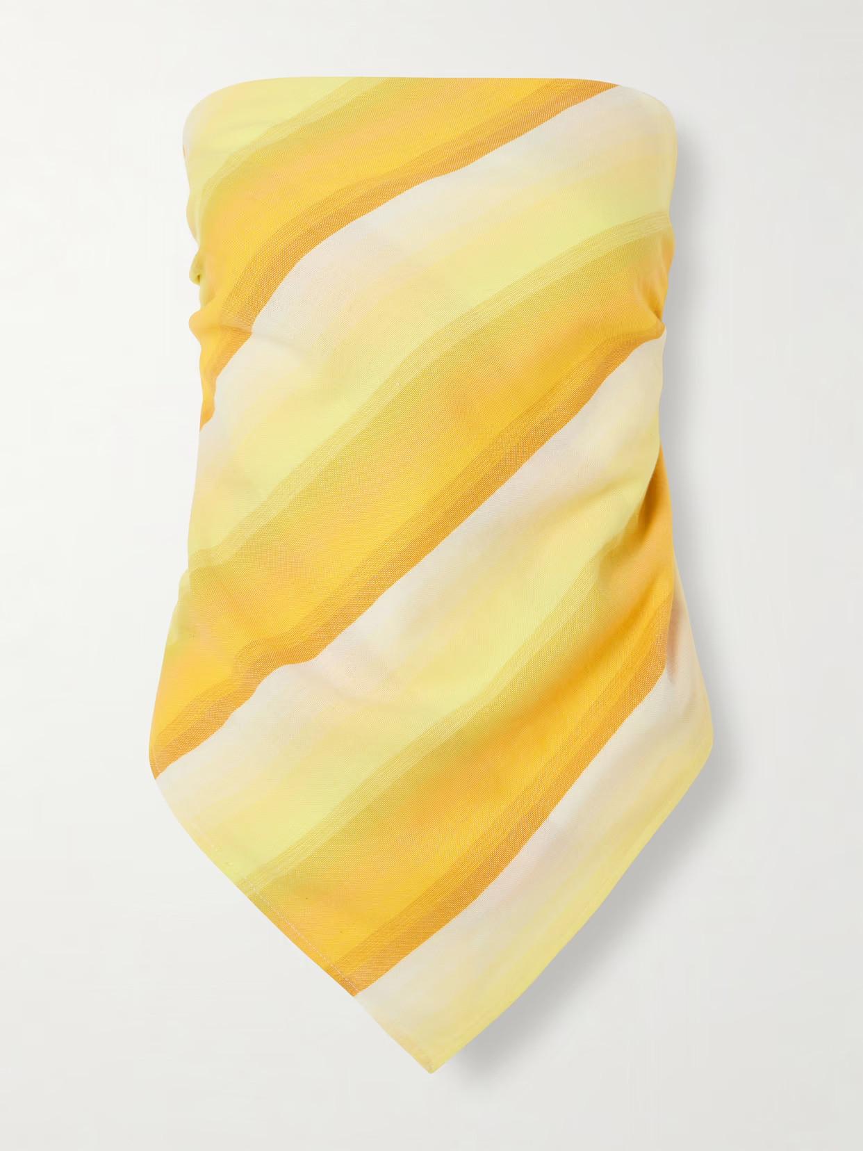 Marrakshi Life - Triangle Strapless Striped Cotton-blend Top - Yellow | NET-A-PORTER (US)