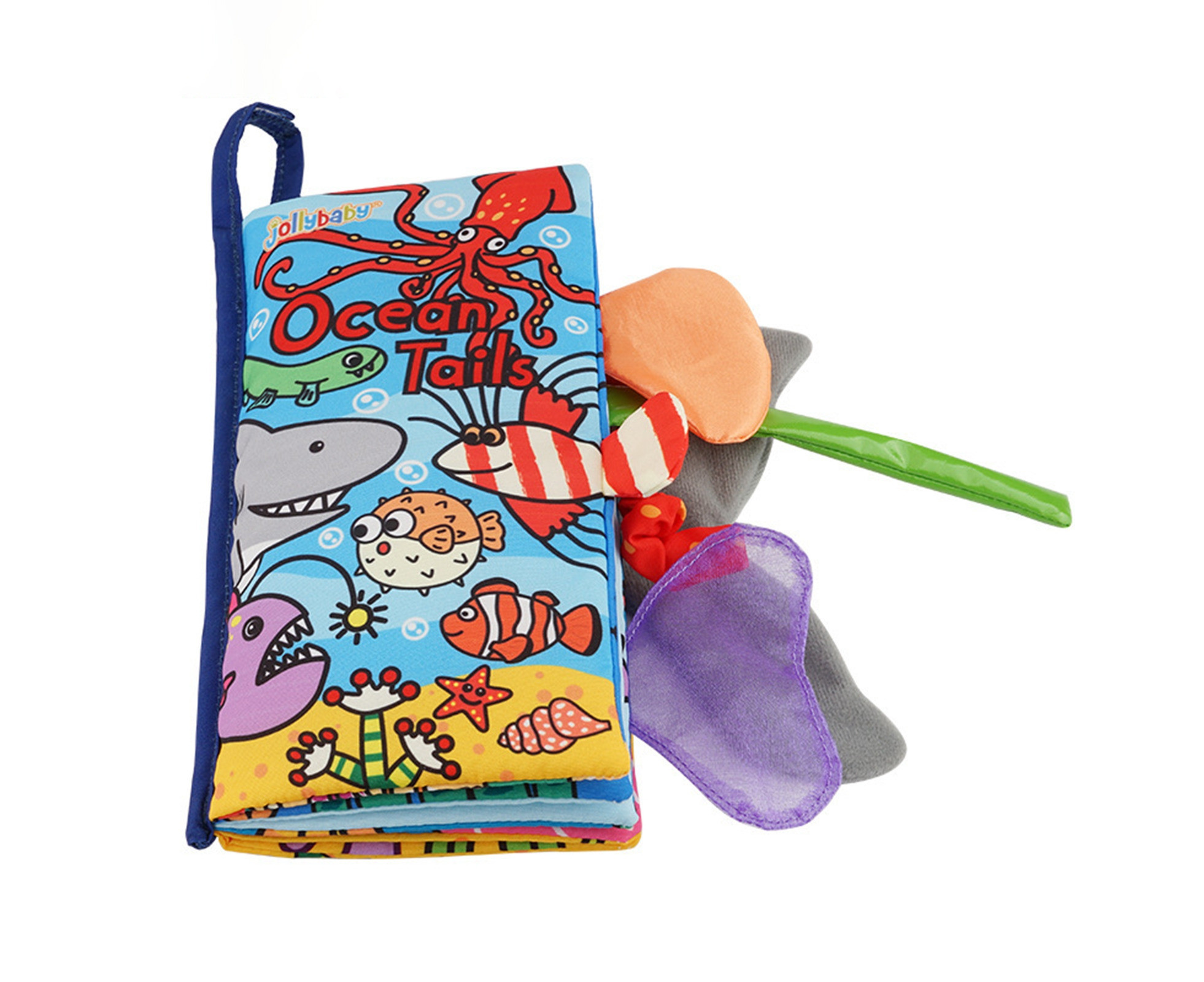 Cloth Book with 3-D Animal Tails Kids Learning Harmless Educational Toy for Baby - B | Catch.com.au