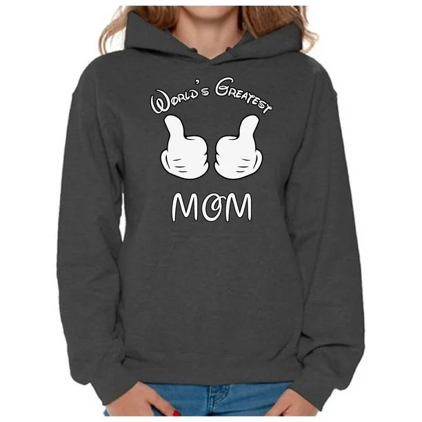 Awkward Styles Women's World`s Greatest Mom Graphic Hoodie Tops Mothering Mother's Day | Walmart (US)