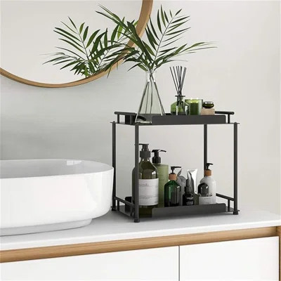 Bathroom Organizer Countertop,Bathroom Counter Organizer Decorative Tray Cosmetic Organizer,Countertop Storage Shelf For Bathroom, Kitchen, Living Roo | Wayfair North America