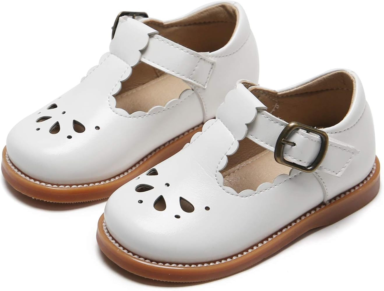 Toddler Girls Kids T-Strap Dress School Uniform Oxford | Amazon (US)