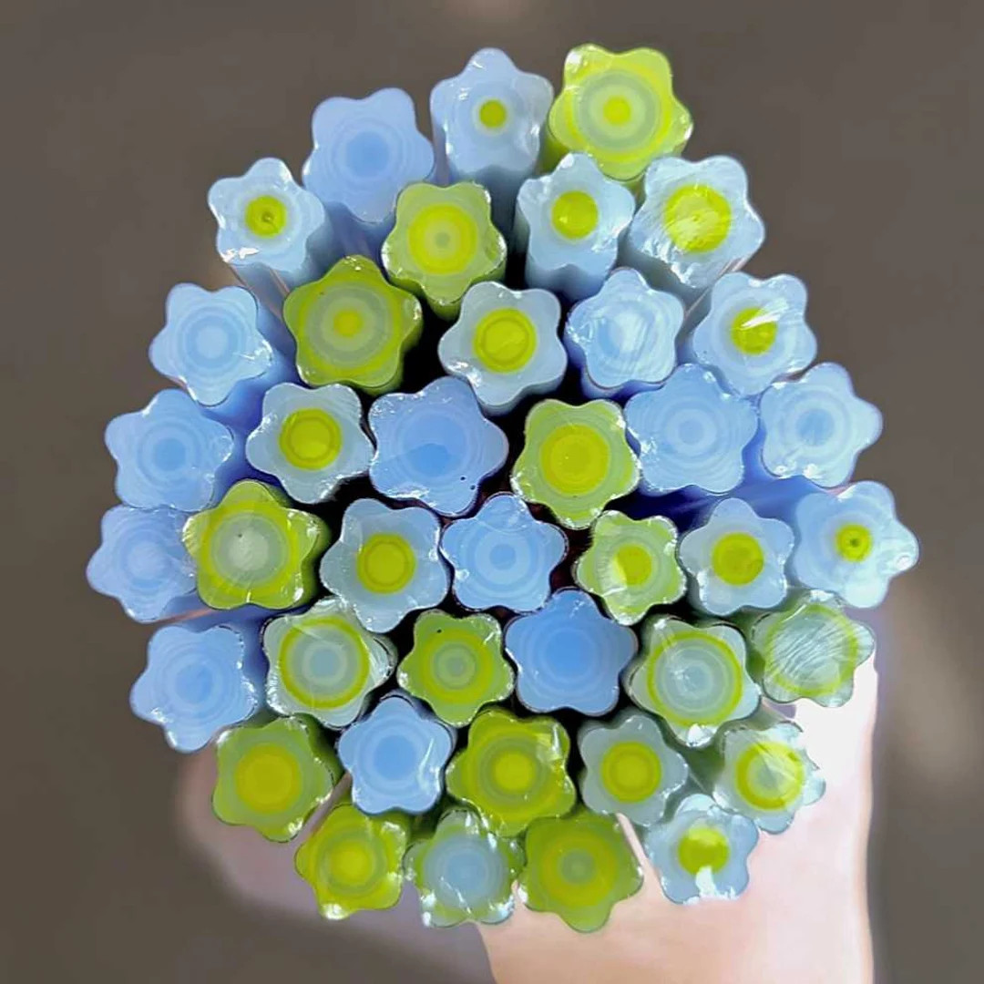 COE 96 Flower Murrini | Fresh Hydrangeas 1oz | Millefiori, Murrine, Vitrigraph, Glass Cane, Glass... | Etsy (US)