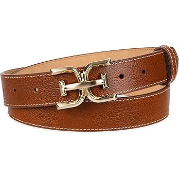 Sam Edelman Women's Fashion Double-E Plaque Logo Buckle Slim Textured Belt for Jeans, Dresses and... | Amazon (US)