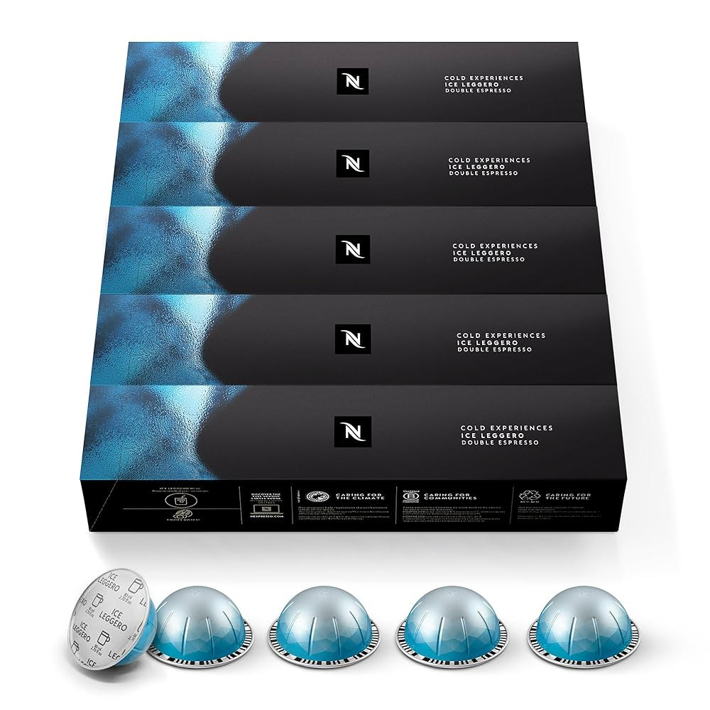 Nespresso Capsules Vertuo, Ice Leggero, 50-Count Double Espresso Coffee Pods, Brews 2.7 oz. | Amazon (US)