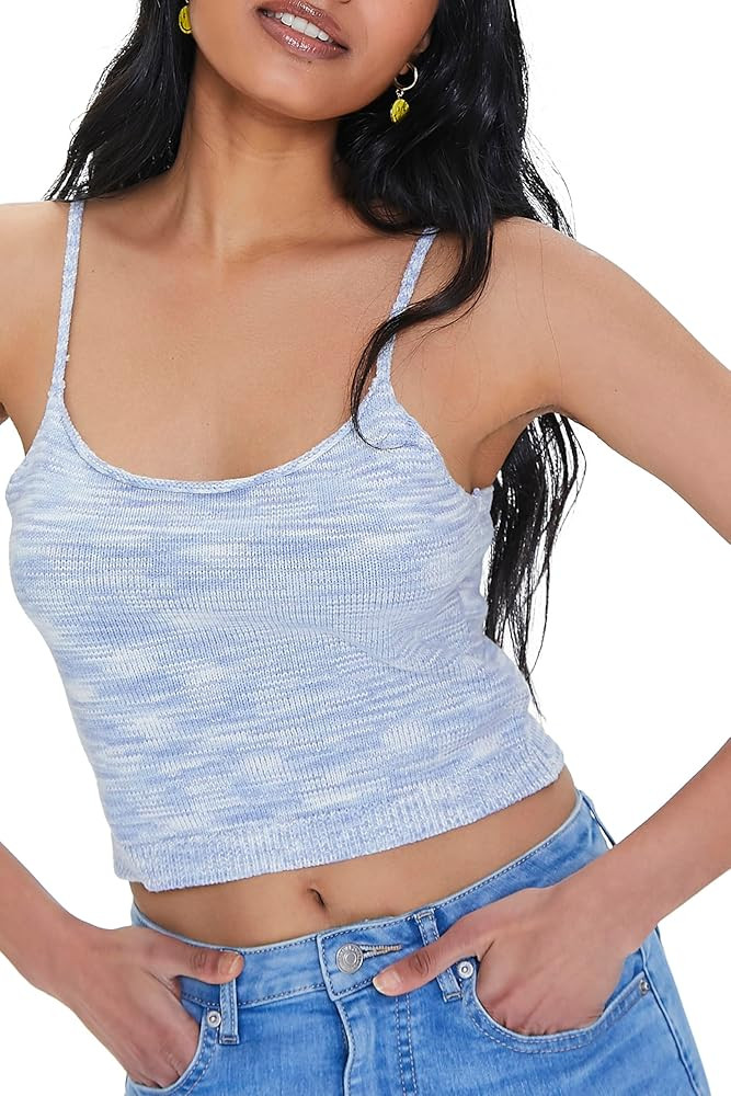Forever 21 Women's Sweater-Knit Cropped Cami | Amazon (US)