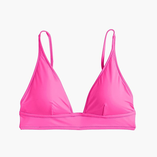 Plunge V-neck bikini top | J. Crew US
