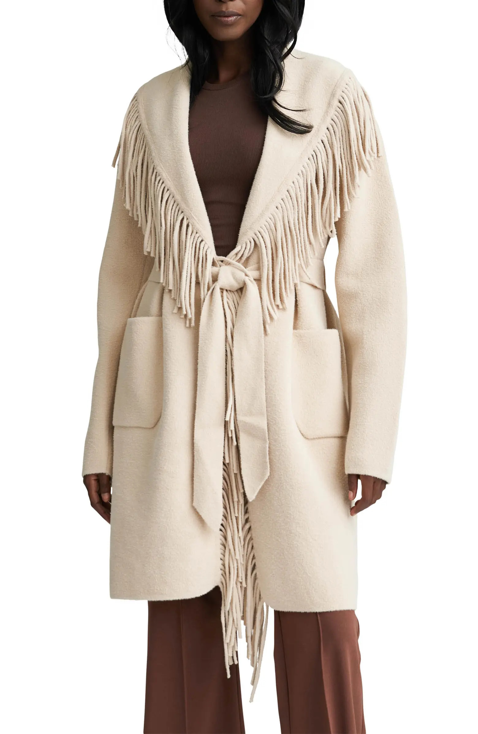 NVLT Fringed Eyelash Knit Sweater Coat | Nordstromrack | Nordstrom Rack