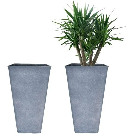 LA JOLIE MUSE Tall Planters 20 Inch, Flower Pot Pack 2, Patio Deck Indoor Outdoor Garden Tree Plante | Walmart (US)