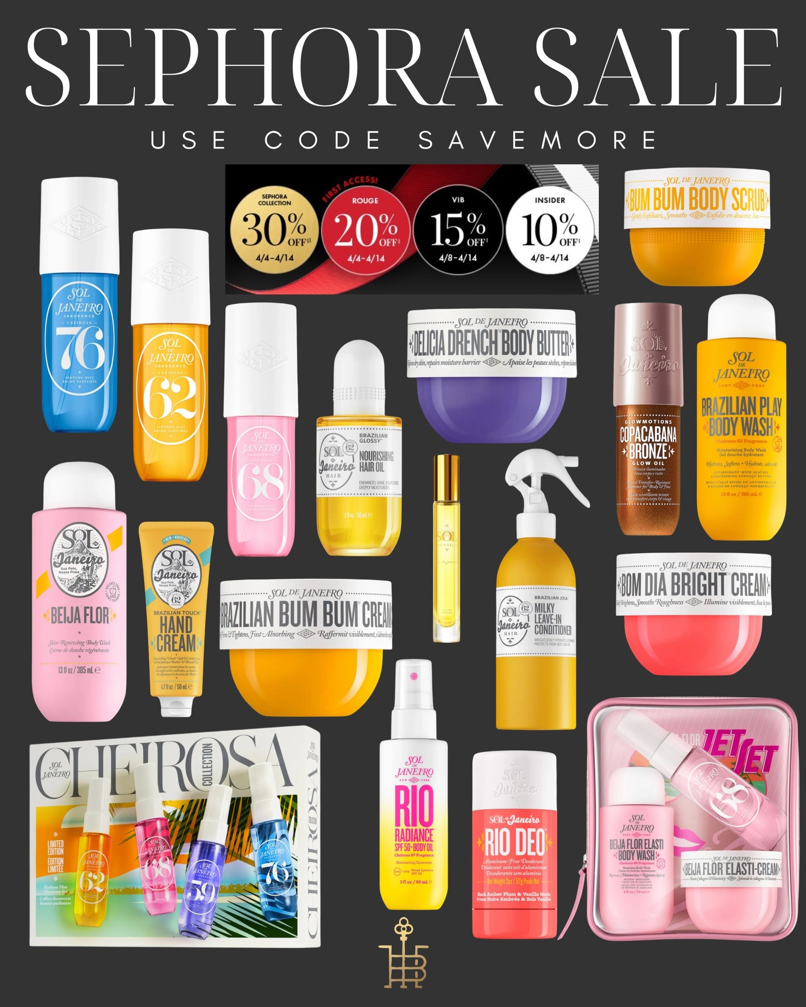 Sol De Janeiro on the Sephora sale!! 


Shop, shop sale, lotion, skincare, skincare sale, perfume sale, premium beauty, beauty sale

#LTKSaleAlert #LTKBeauty #LTKFindsUnder50