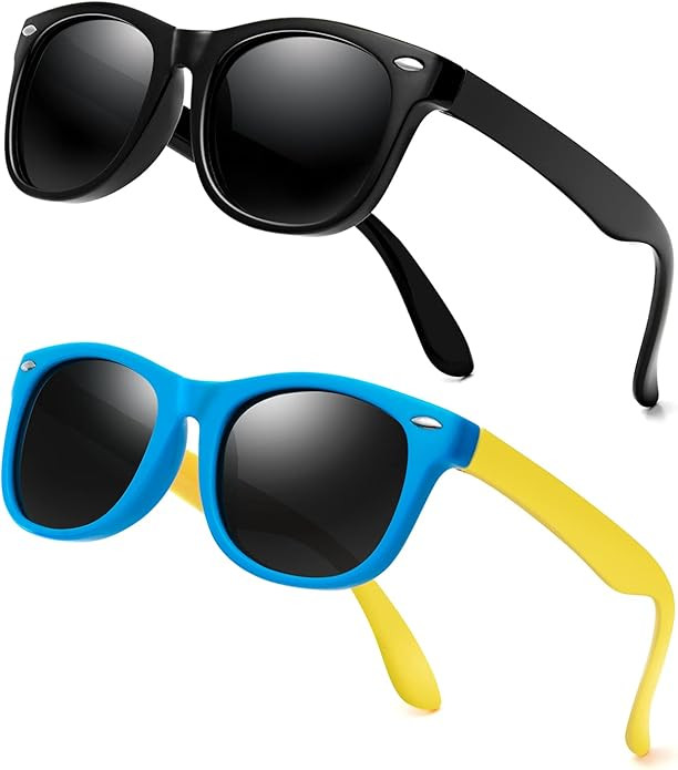 JASPIN Kids Polarized Sunglasses TPEE Rubber Flexible Frame for Boys Girls Age 3-9, 100% UV Prote... | Amazon (US)