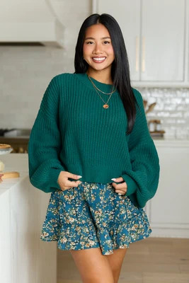 Home Sweet Style Green Mock Neck Sweater | Pink Lily