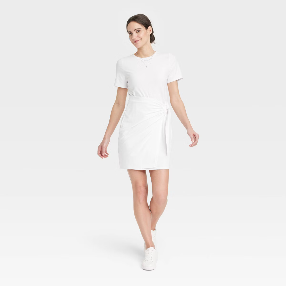 Women's Short Sleeve Mini T-Shirt Wrap Dress - A New Day™ | Target