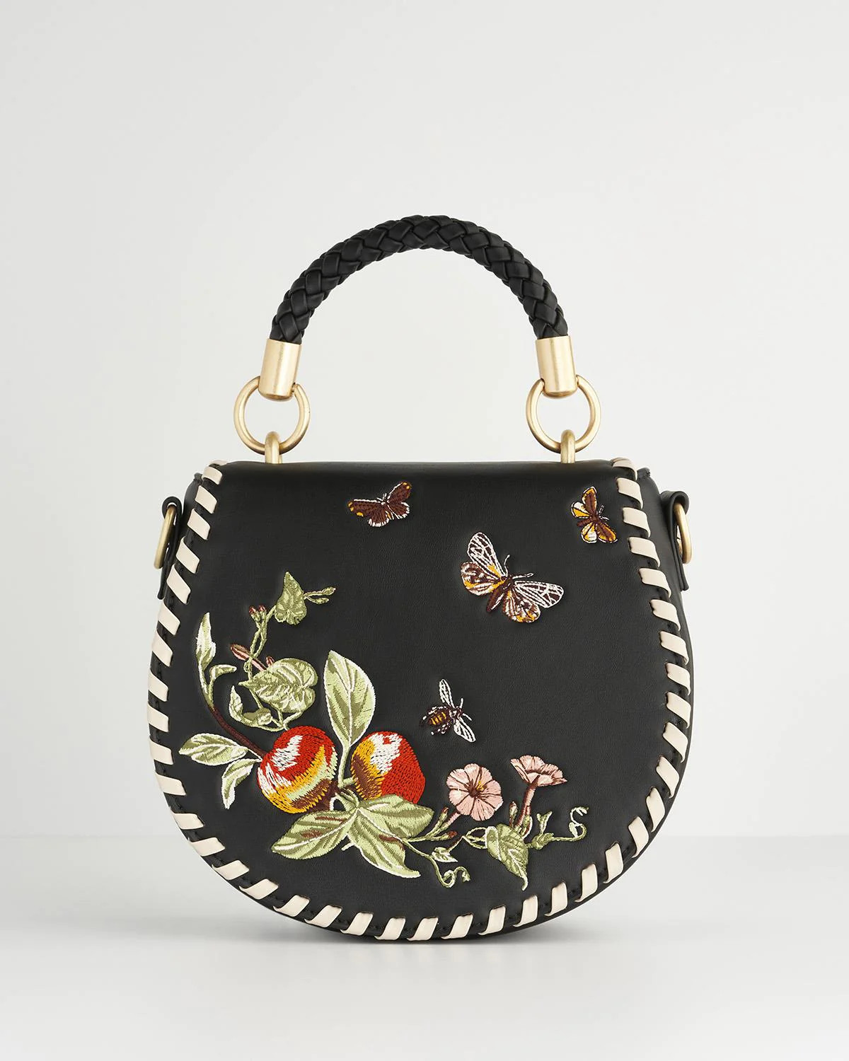 Cameo Apple Leather Saddle Bag | Fable England