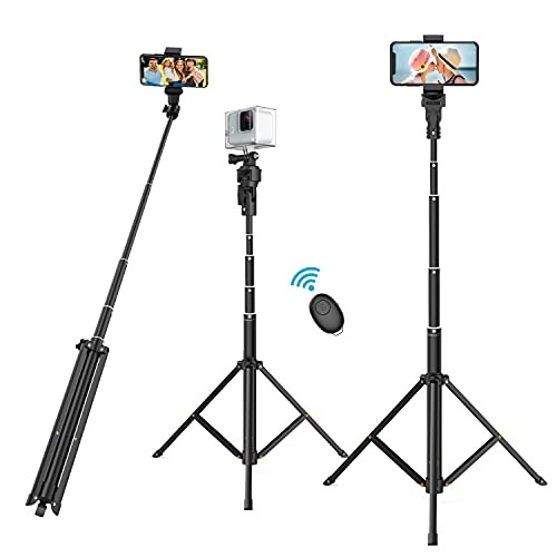 Selfie Stick Phone Tripod, 52” Extendable & Portable Selfie Stick with Tripod Stand and Wireless Rem | Amazon (US)