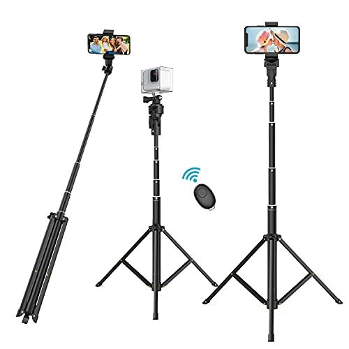 Selfie Stick Phone Tripod, 52” Extendable & Portable Selfie Stick with Tripod Stand and Wireless Rem | Amazon (US)