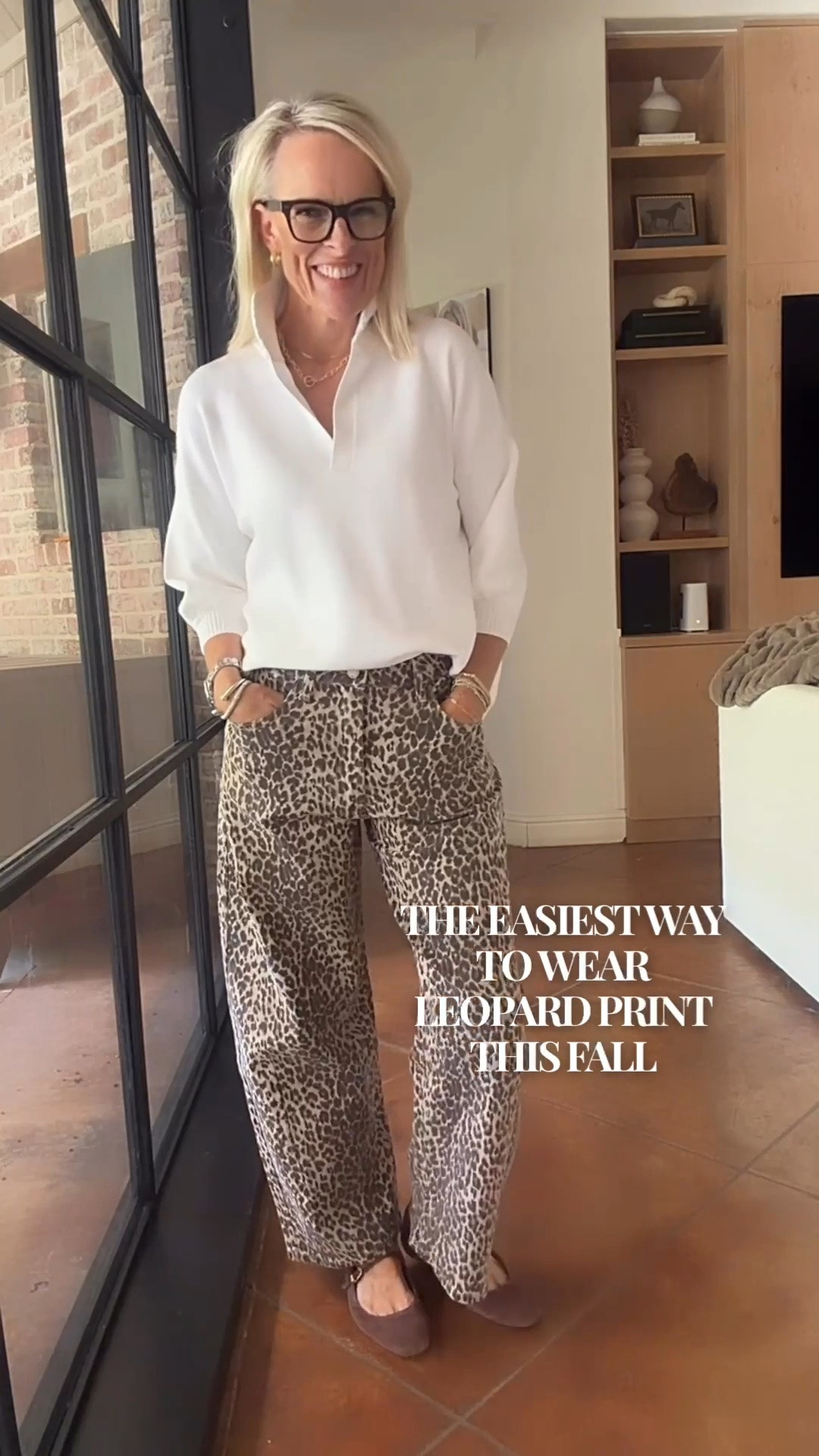 Leopard pants don’t have to feel intimidating. 🤎 I love pairing this statement print with simple, classic pieces like a white sweater and neutral shoes, it keeps the look polished while letting the pants do the talking. Such an easy fall outfit and a fun way to add a little pattern to your wardrobe.

#LTKootd #LTKOver40