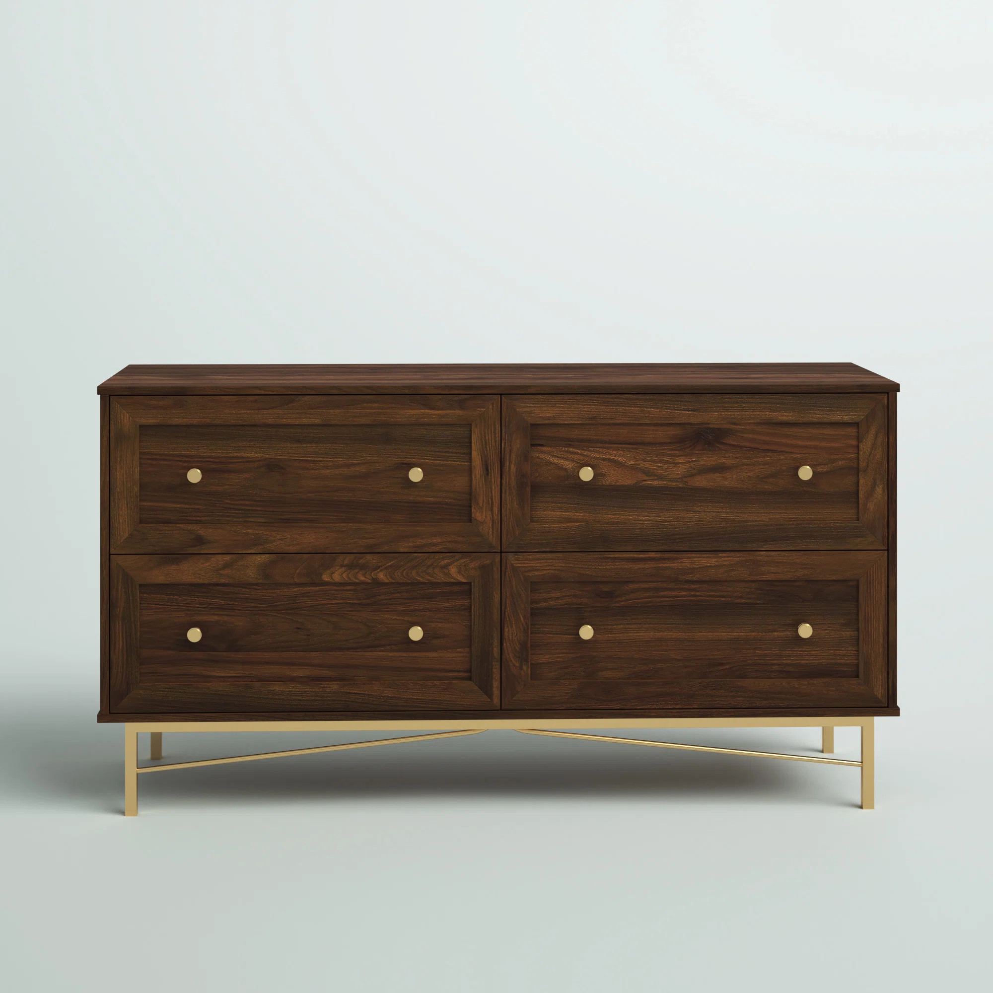 Grimmett 4 Drawer 56" W Double Dresser | Wayfair Professional