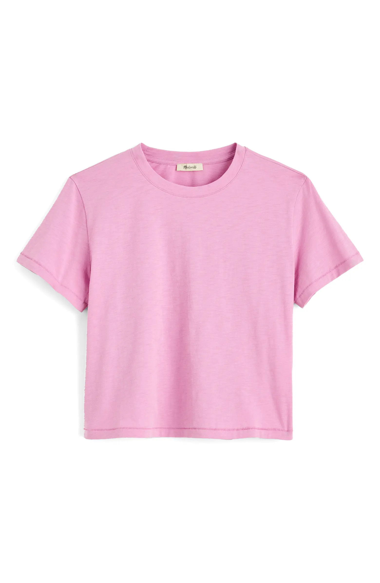 Boxy Crop Cotton Slub T-Shirt | Nordstrom