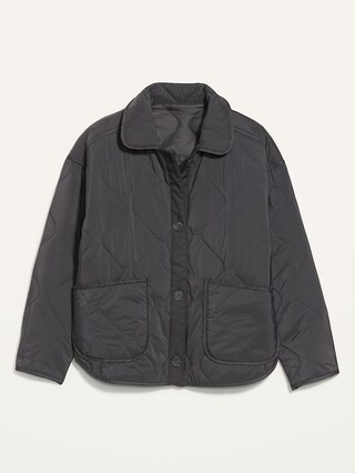 Oversized Quilted Utility Jacket for Women | Old Navy (US)