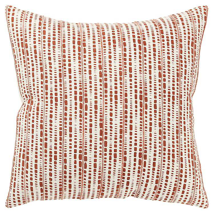 Terracotta Dash Print Throw Pillow | Kirkland's Home