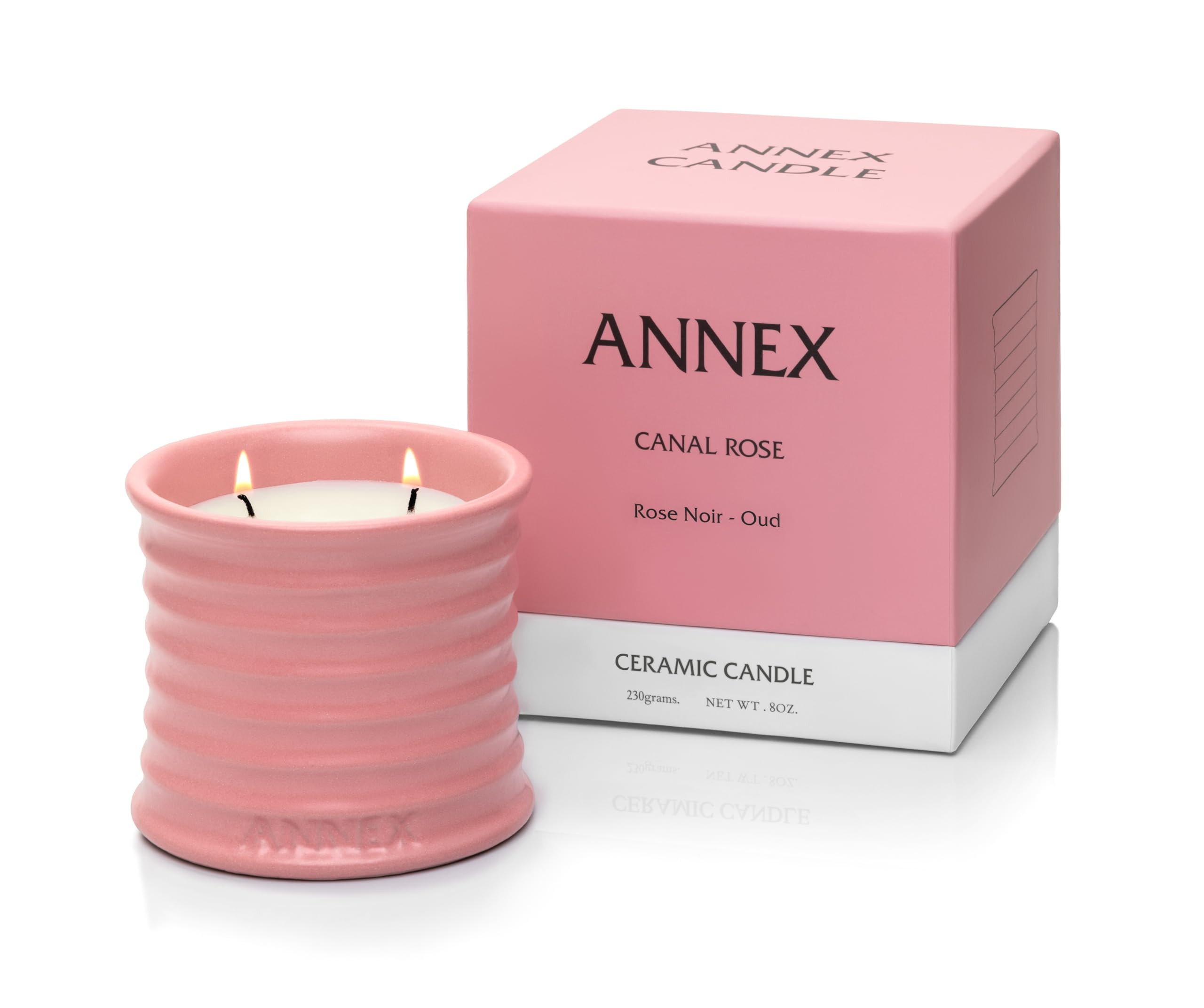 Scented Luxury Candles in Handmade Ceramic Jars, Soy Wax | Canal Rose – Rose Bud & Oud Scented,... | Amazon (US)