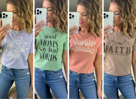 Maurices graphic tees 
Wearing size small in all options 

#LTKstyletip #LTKSeasonal