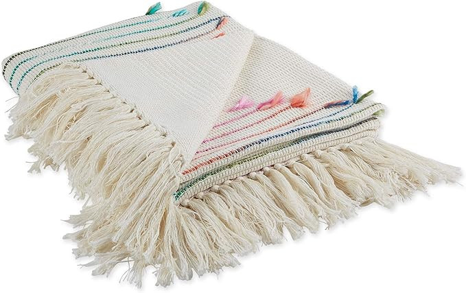 DII Multi Color Diamond Cut Throw, 50x60 with 2.5" Fringe | Amazon (US)