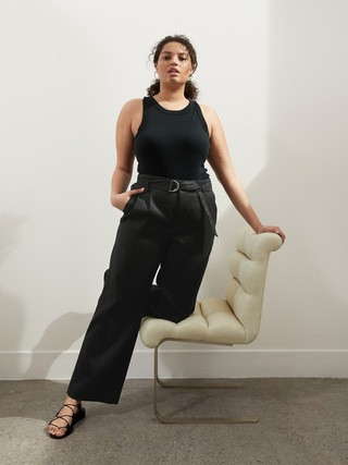 High-Rise Wide-Leg Linen-Cotton Pant | Banana Republic (US)