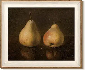 InSimSea Framed Canvas Wall Art Fall Pear Vintage Autumn Art Work for Kitchen Wall Decor Fruits S... | Amazon (US)