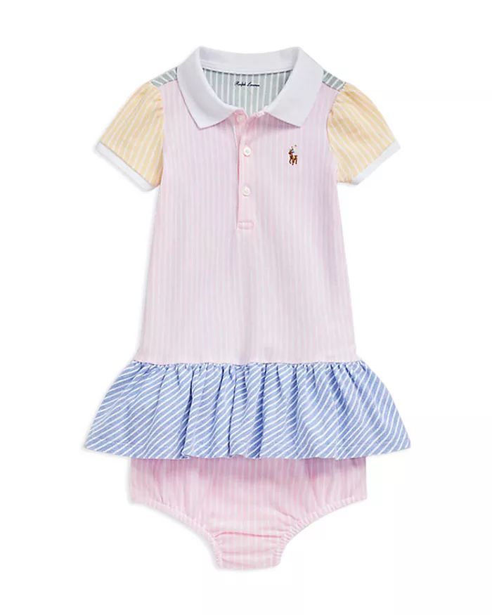 Girls' Color Block Stripe Polo Dress Dress & Bloomer Set - Baby | Bloomingdale's (US)