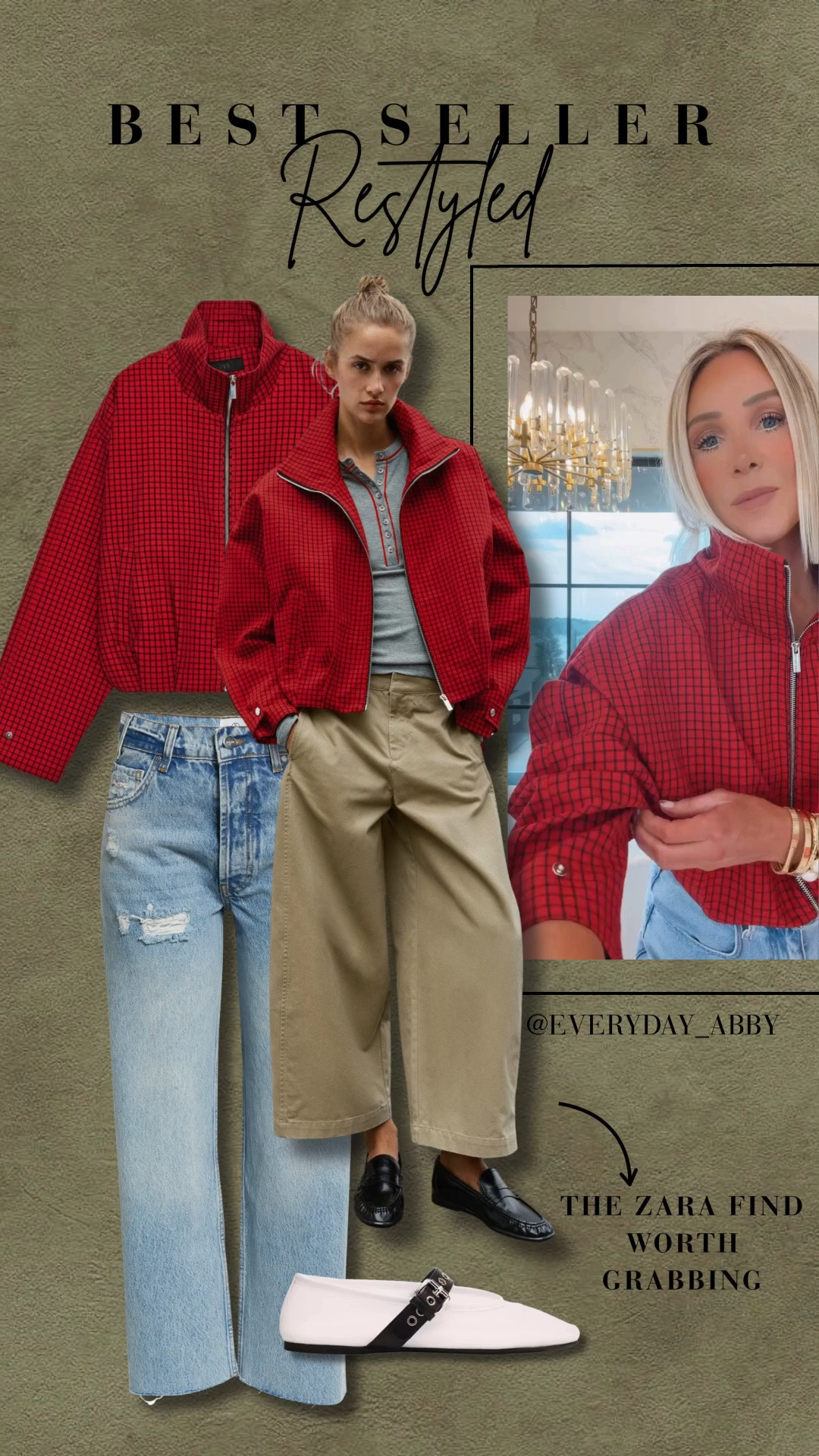 This red Zara jacket is SO cute!! ❤️ Obsessed with this one 😍

#LTKootd #LTKSeasonal #LTKgrwm